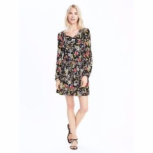 Navy Floral Banana Republic Dress